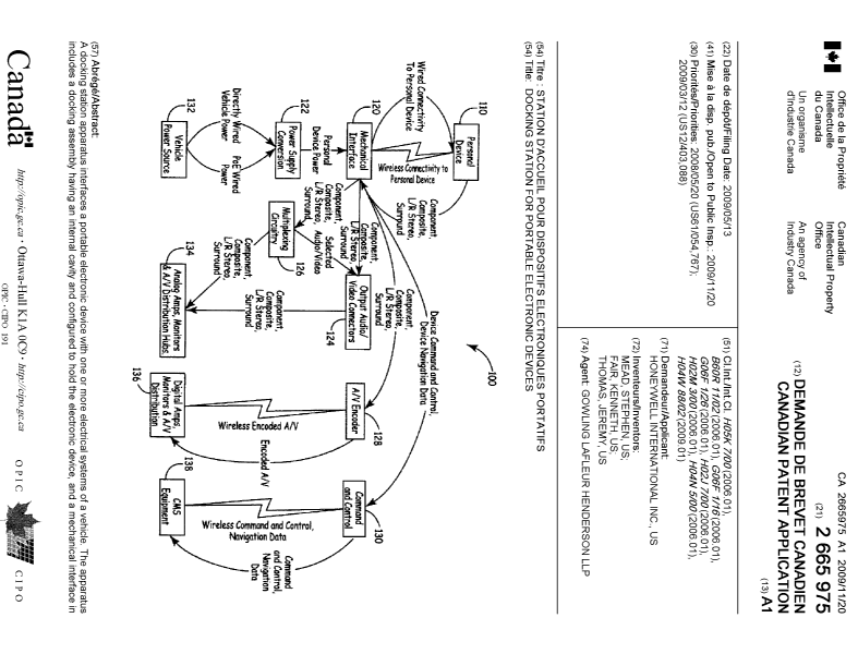 Document de brevet canadien 2665975. Page couverture 20091113. Image 1 de 2