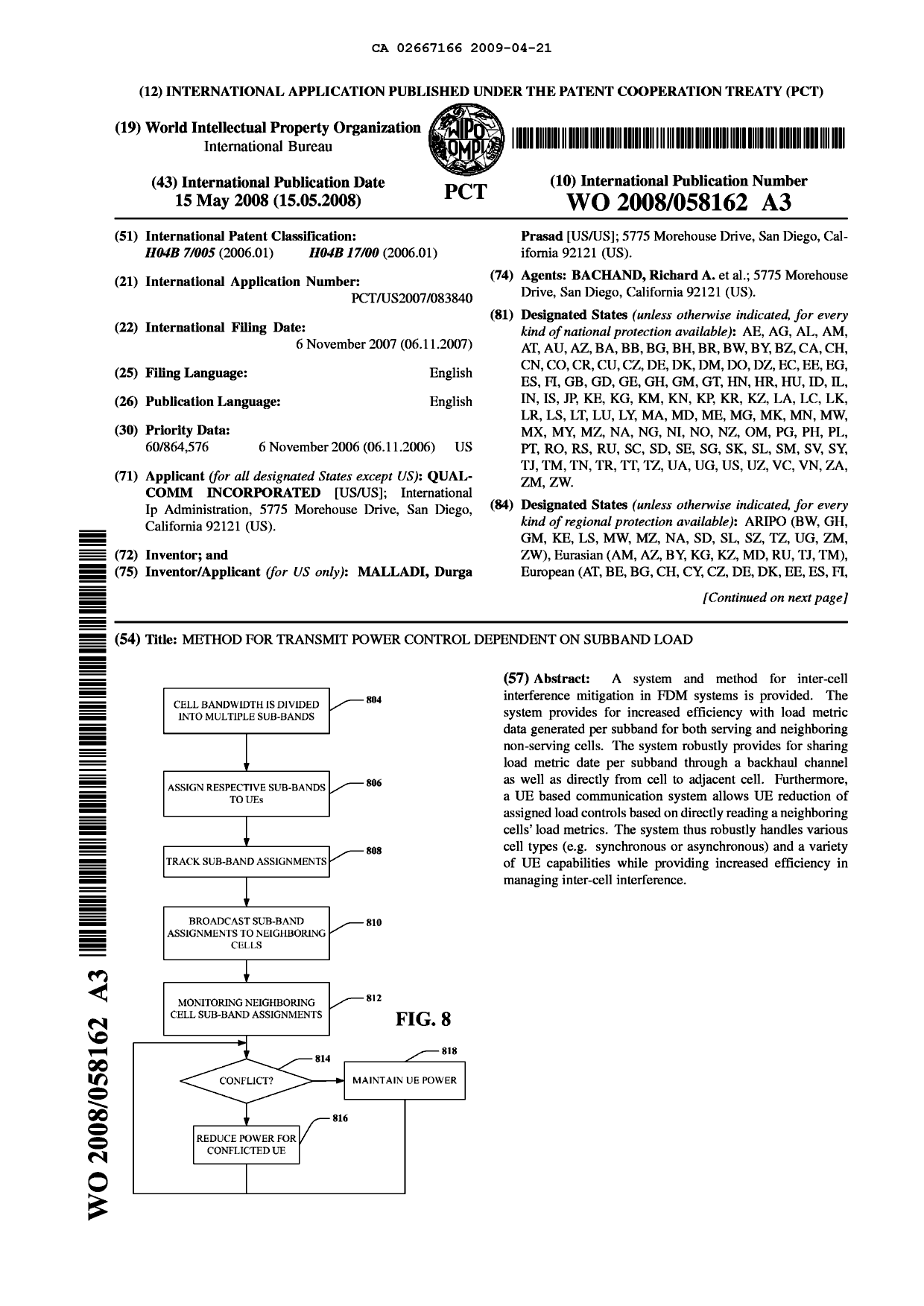 Document de brevet canadien 2667166. Abrégé 20090421. Image 1 de 2