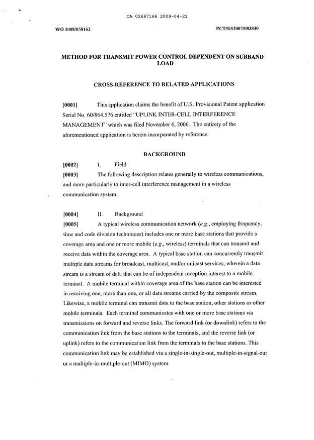 Document de brevet canadien 2667166. Poursuite-Amendment 20090421. Image 2 de 2