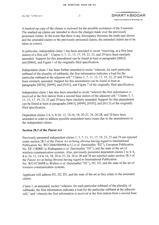 Document de brevet canadien 2667166. Poursuite-Amendment 20140415. Image 2 de 29