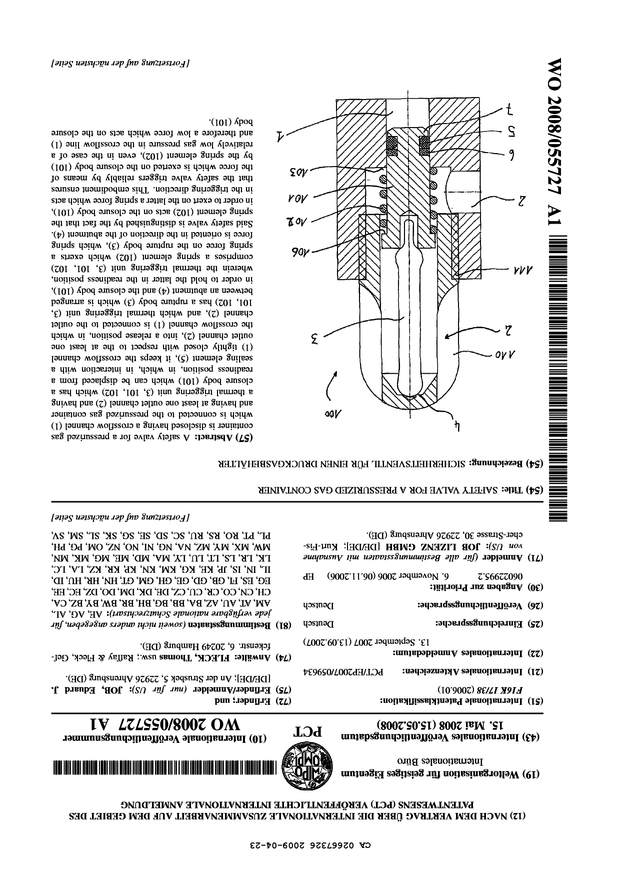 Canadian Patent Document 2667326. Abstract 20081223. Image 1 of 2