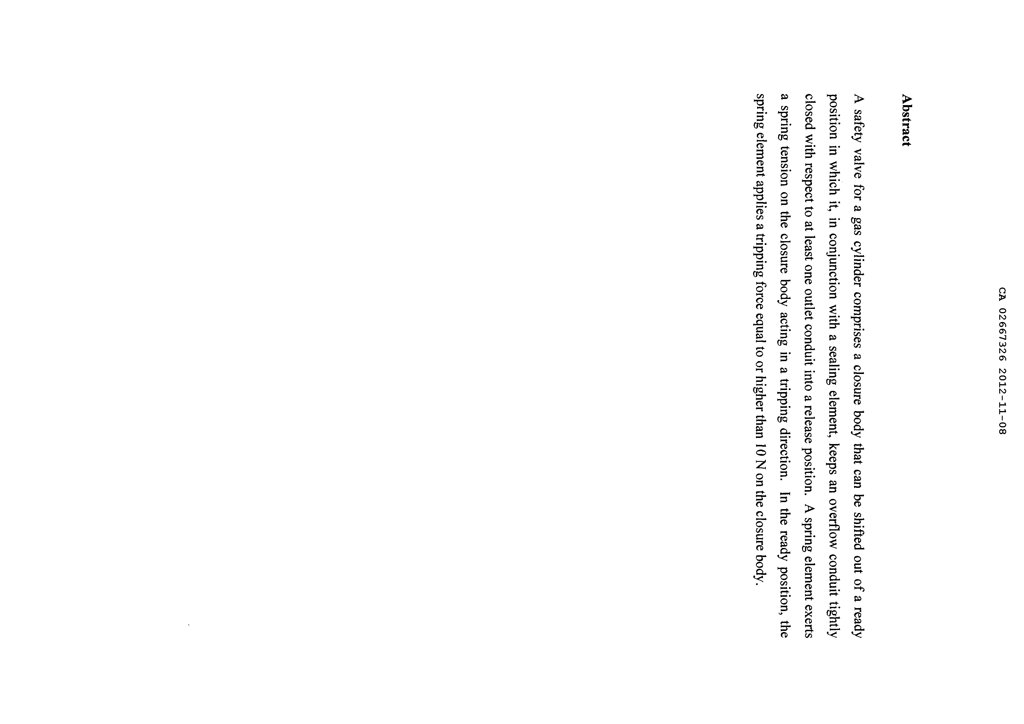 Document de brevet canadien 2667326. Abrégé 20111208. Image 1 de 1