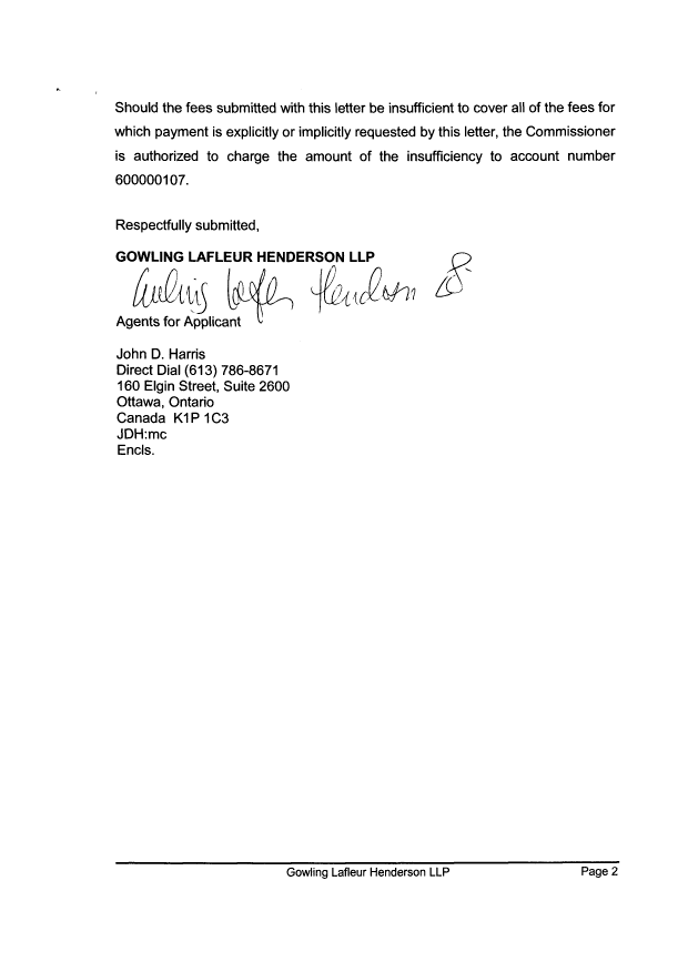 Document de brevet canadien 2667747. Correspondance 20090724. Image 2 de 5