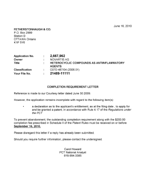 Canadian Patent Document 2667962. Correspondence 20100616. Image 1 of 1