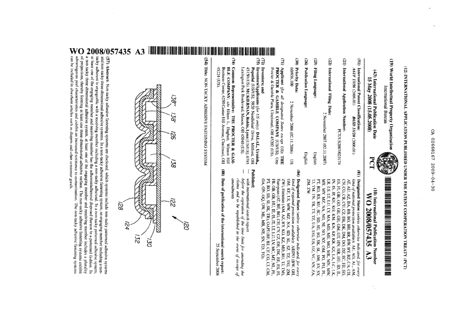 Document de brevet canadien 2668167. PCT 20090430. Image 1 de 4
