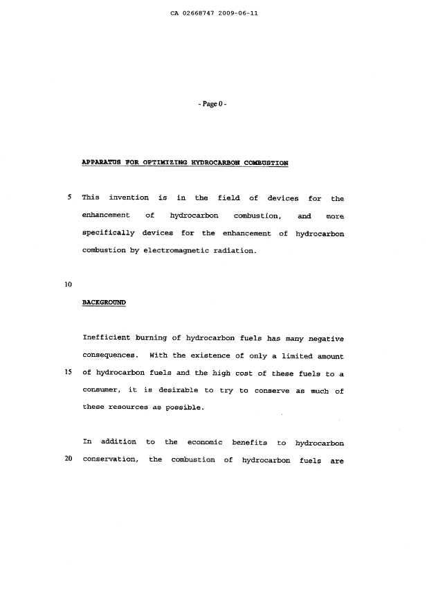 Canadian Patent Document 2668747. Description 20090611. Image 1 of 23
