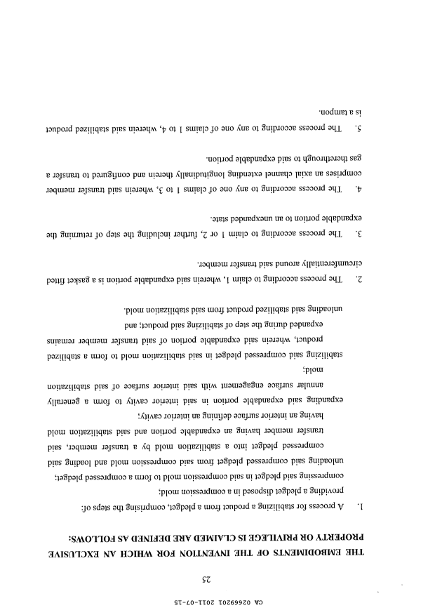 Document de brevet canadien 2669201. Revendications 20101215. Image 1 de 4