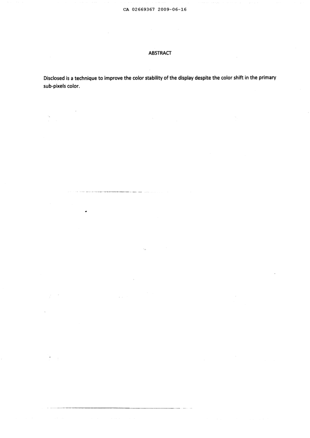 Document de brevet canadien 2669367. Abrégé 20090616. Image 1 de 1