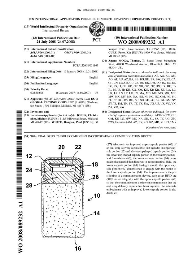Document de brevet canadien 2671332. Abrégé 20090601. Image 1 de 2