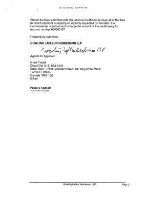 Canadian Patent Document 2671822. Assignment 20090605. Image 2 of 4