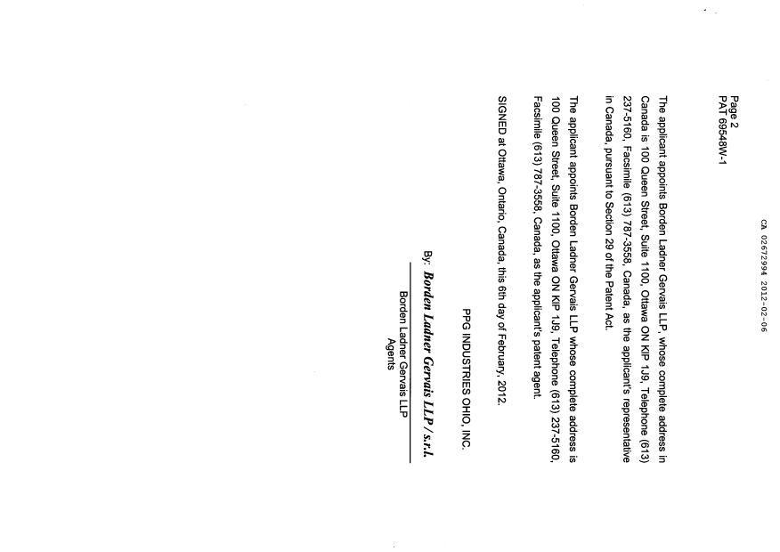 Document de brevet canadien 2672994. Cession 20090616. Image 18 de 18