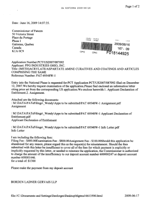 Document de brevet canadien 2672994. Cession 20090616. Image 1 de 18
