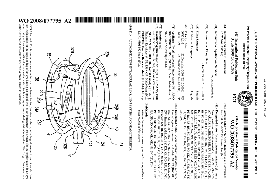 Document de brevet canadien 2673388. Abrégé 20090619. Image 1 de 1