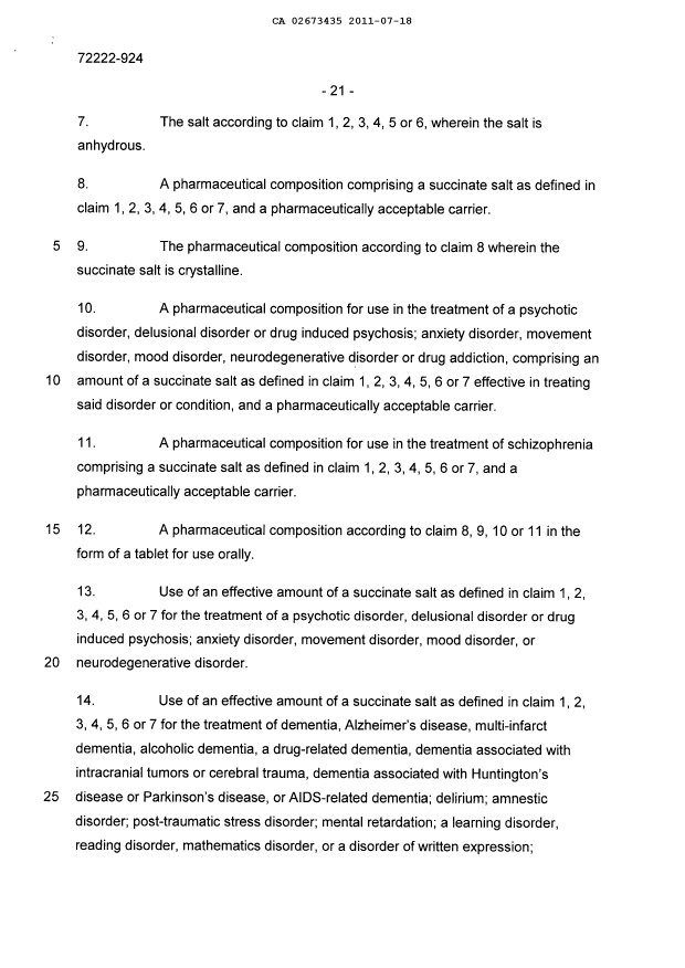Document de brevet canadien 2673435. Revendications 20120229. Image 2 de 4