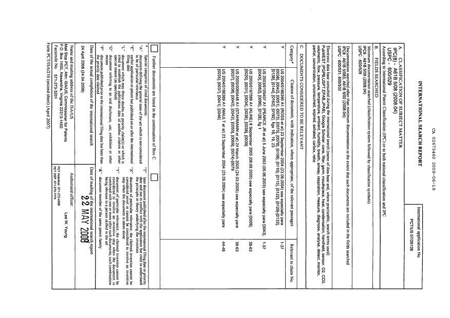 Document de brevet canadien 2673460. PCT 20090619. Image 1 de 4
