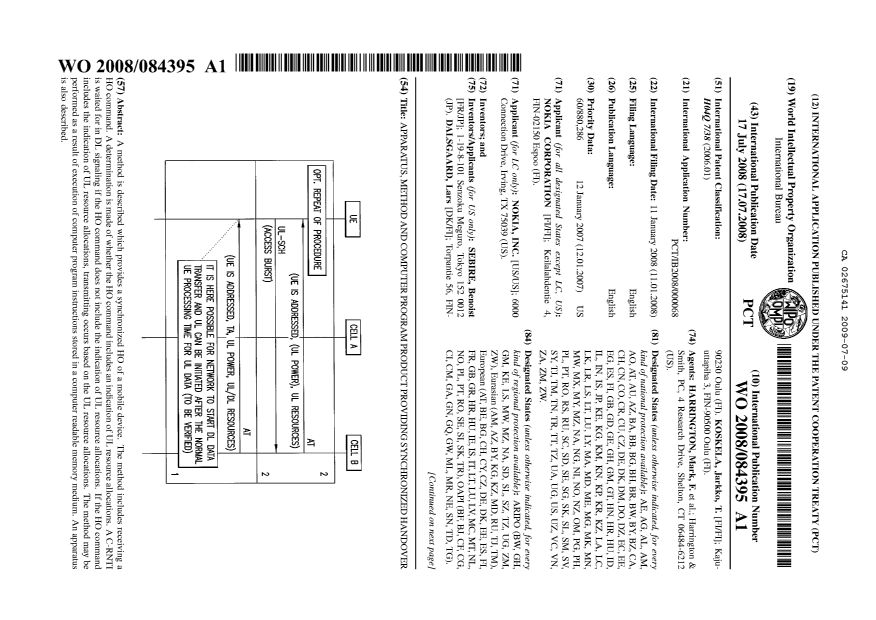 Document de brevet canadien 2675141. Abrégé 20090709. Image 1 de 2