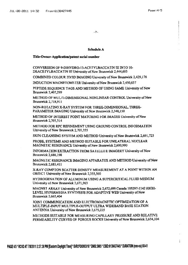 Canadian Patent Document 2675225. Correspondence 20110708. Image 3 of 5