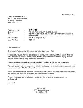 Document de brevet canadien 2675452. Correspondance 20101209. Image 1 de 1