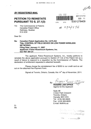 Canadian Patent Document 2675452. Correspondence 20101214. Image 2 of 4