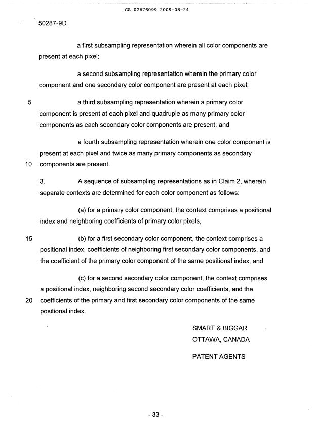 Document de brevet canadien 2676099. Poursuite-Amendment 20090824. Image 7 de 7