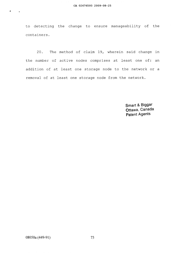Document de brevet canadien 2676593. Revendications 20081225. Image 6 de 6