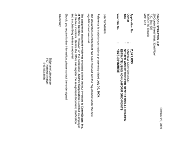 Canadian Patent Document 2677093. Correspondence 20091029. Image 1 of 1