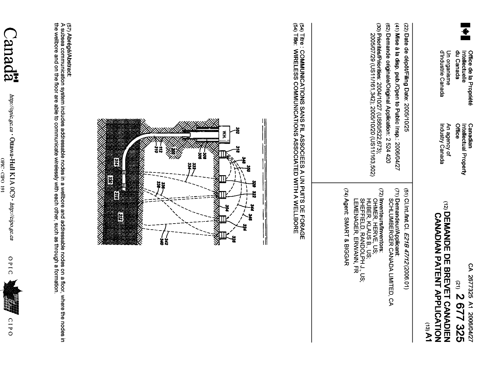 Document de brevet canadien 2677325. Page couverture 20091102. Image 1 de 1