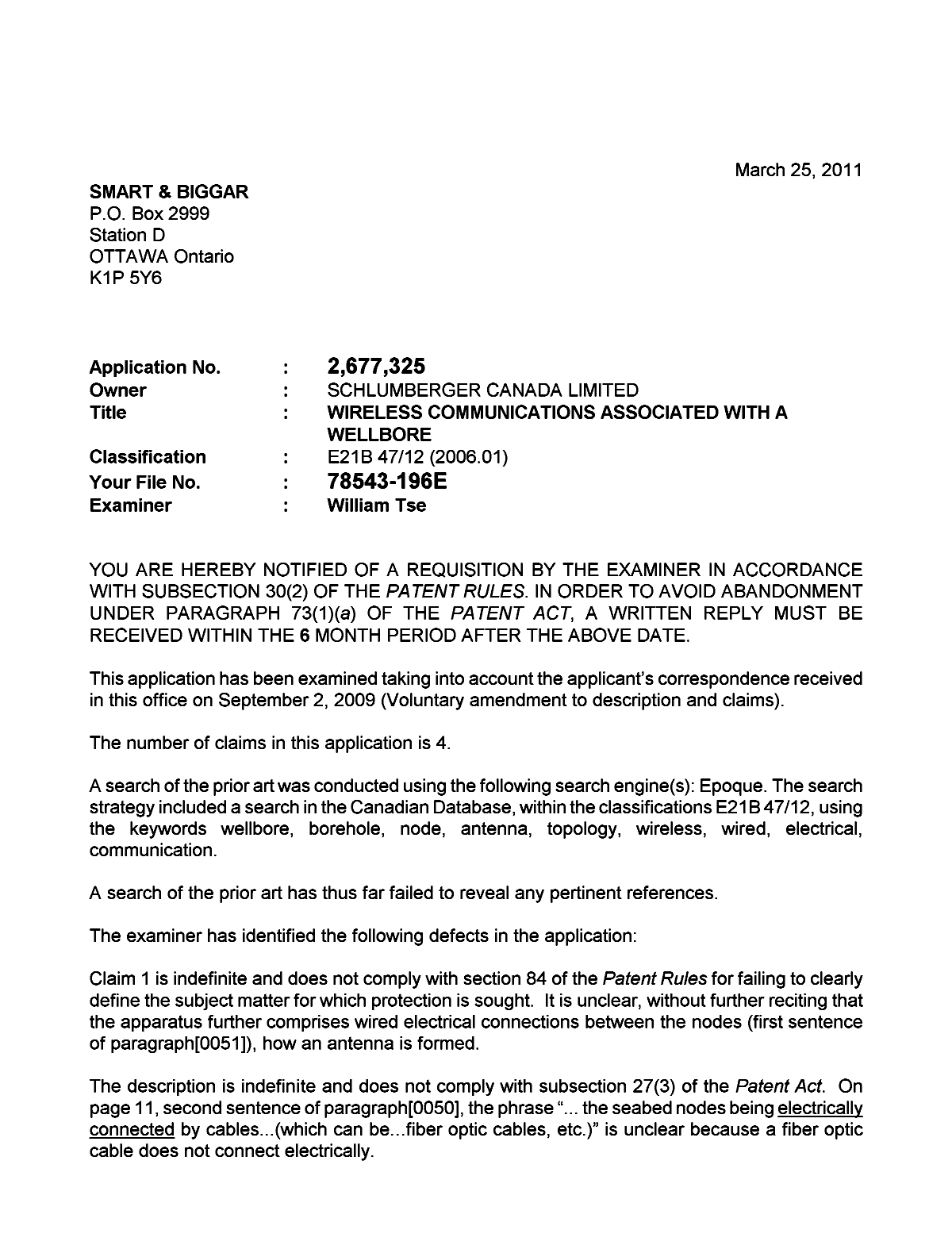 Document de brevet canadien 2677325. Poursuite-Amendment 20101225. Image 1 de 2