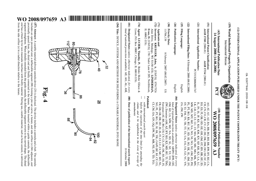 Canadian Patent Document 2677644. Abstract 20081206. Image 1 of 1