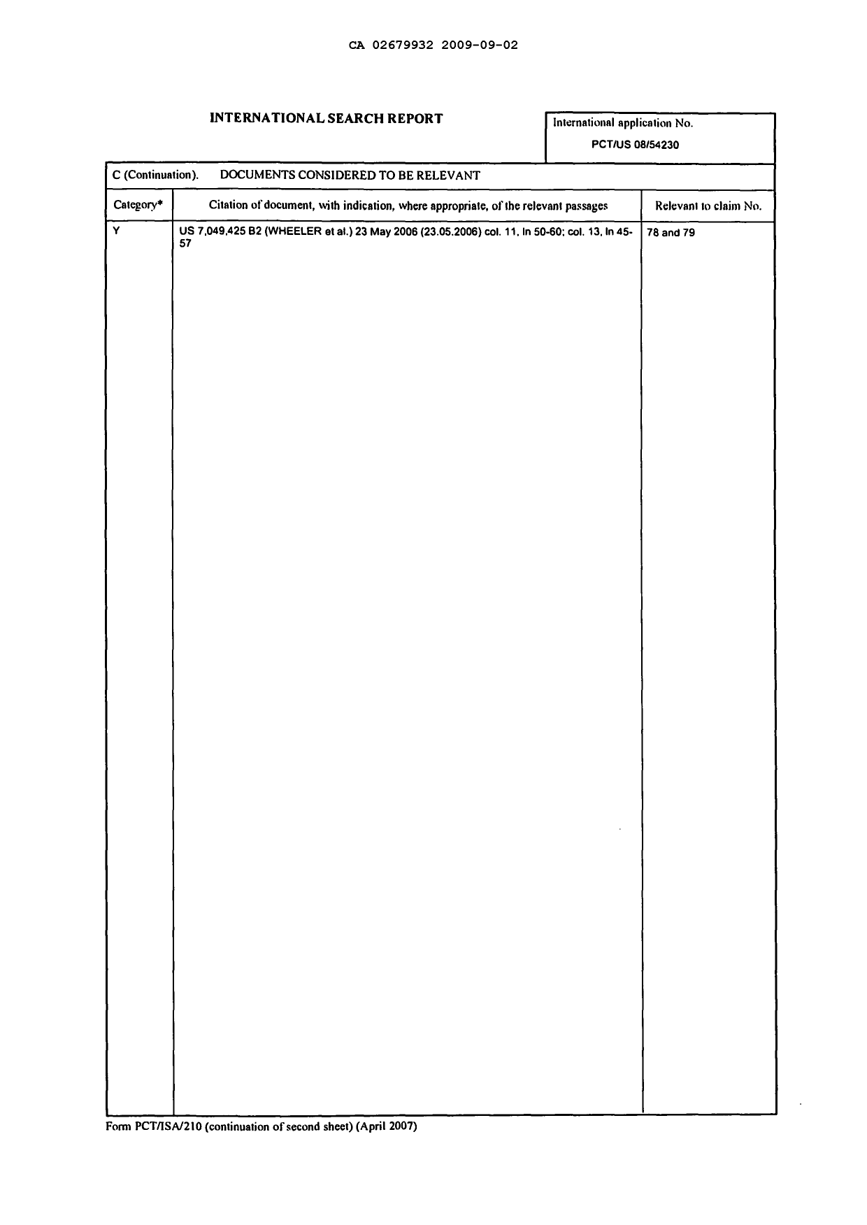 Document de brevet canadien 2679932. PCT 20090902. Image 2 de 2