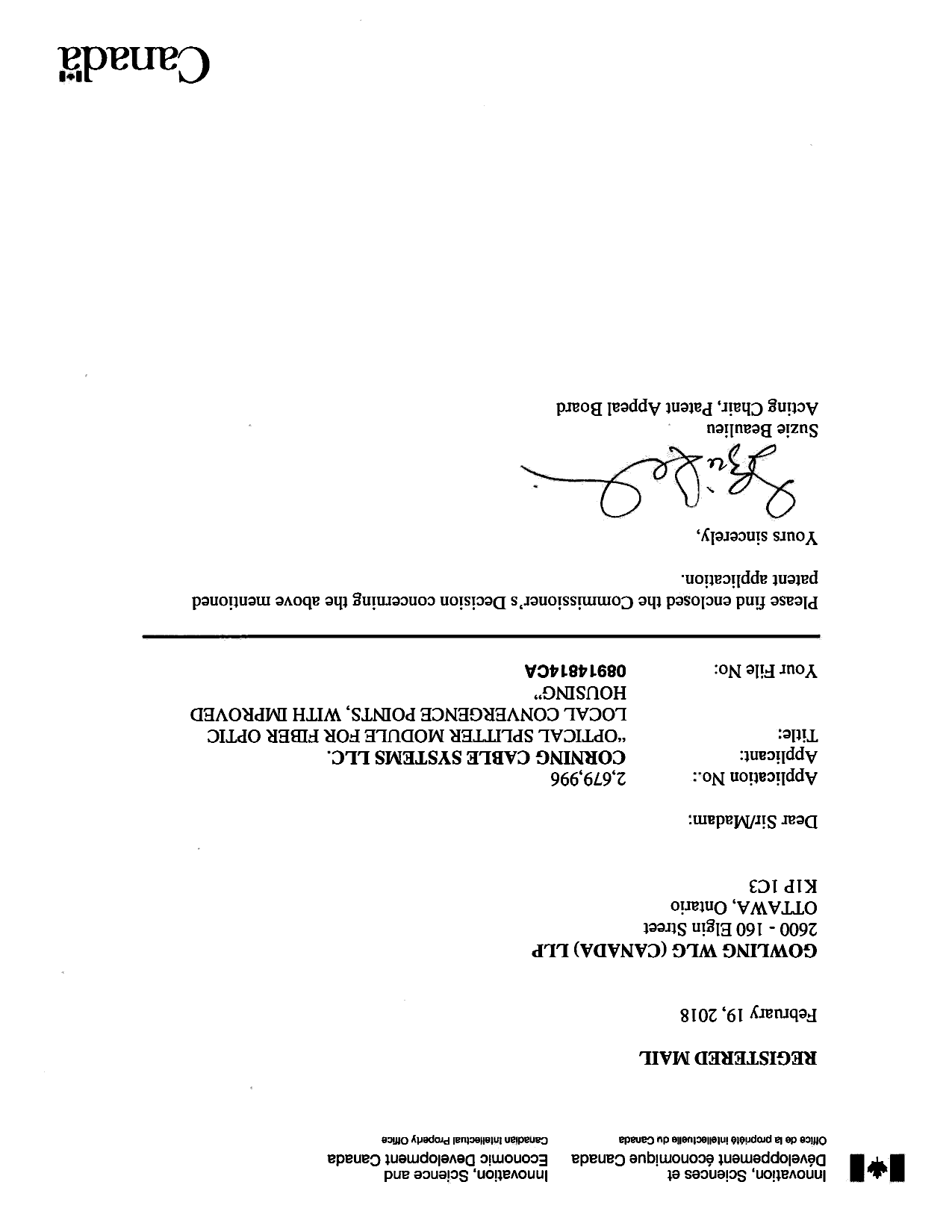 Document de brevet canadien 2679996. Poursuite-Amendment 20171219. Image 1 de 34