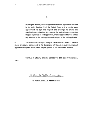 Canadian Patent Document 2682378. Assignment 20090929. Image 3 of 3