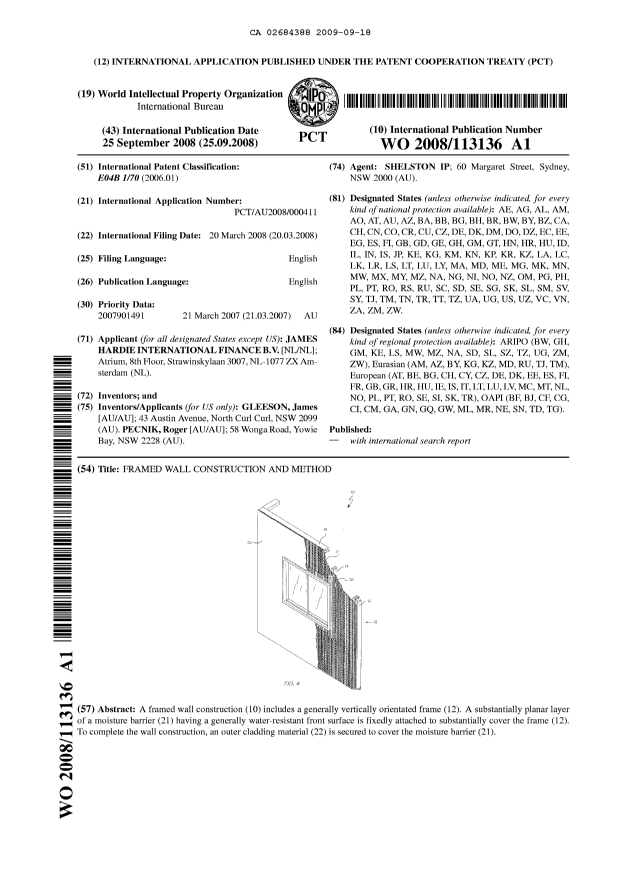 Document de brevet canadien 2684388. Abrégé 20090918. Image 1 de 1