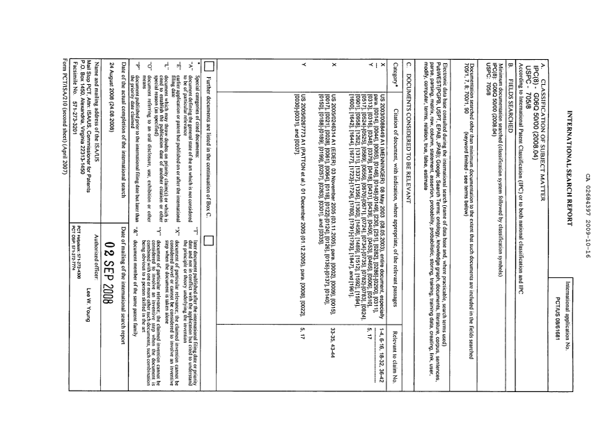 Document de brevet canadien 2684397. PCT 20091016. Image 1 de 1