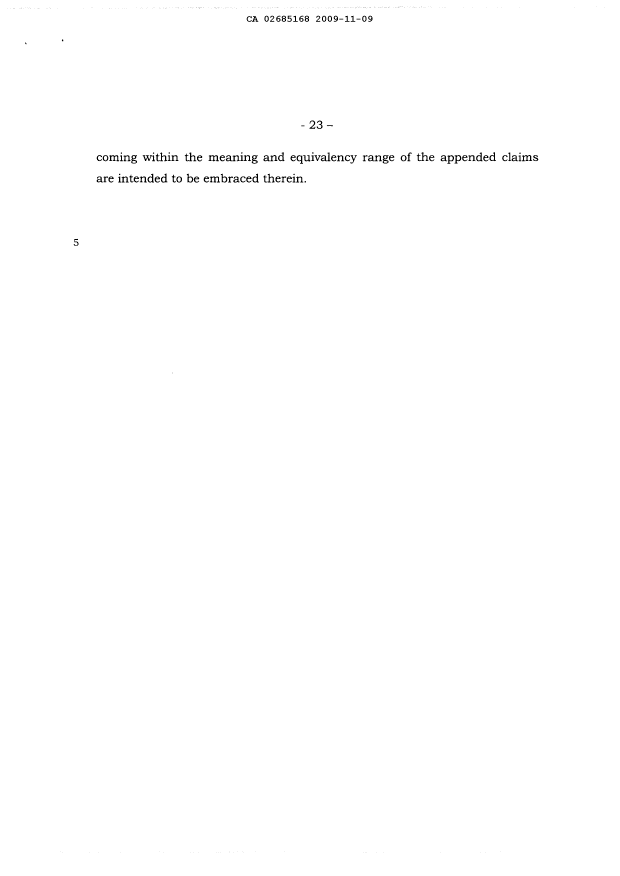 Document de brevet canadien 2685168. Description 20091109. Image 23 de 23
