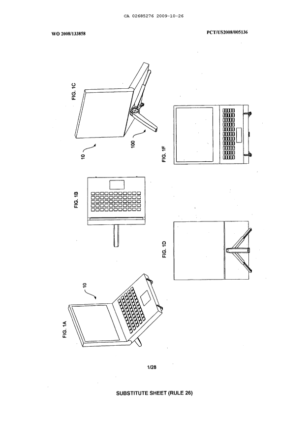Canadian Patent Document 2685276. Drawings 20091026. Image 1 of 28