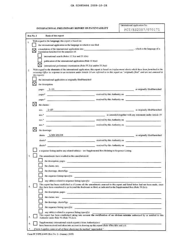 Document de brevet canadien 2685464. PCT 20081228. Image 2 de 8