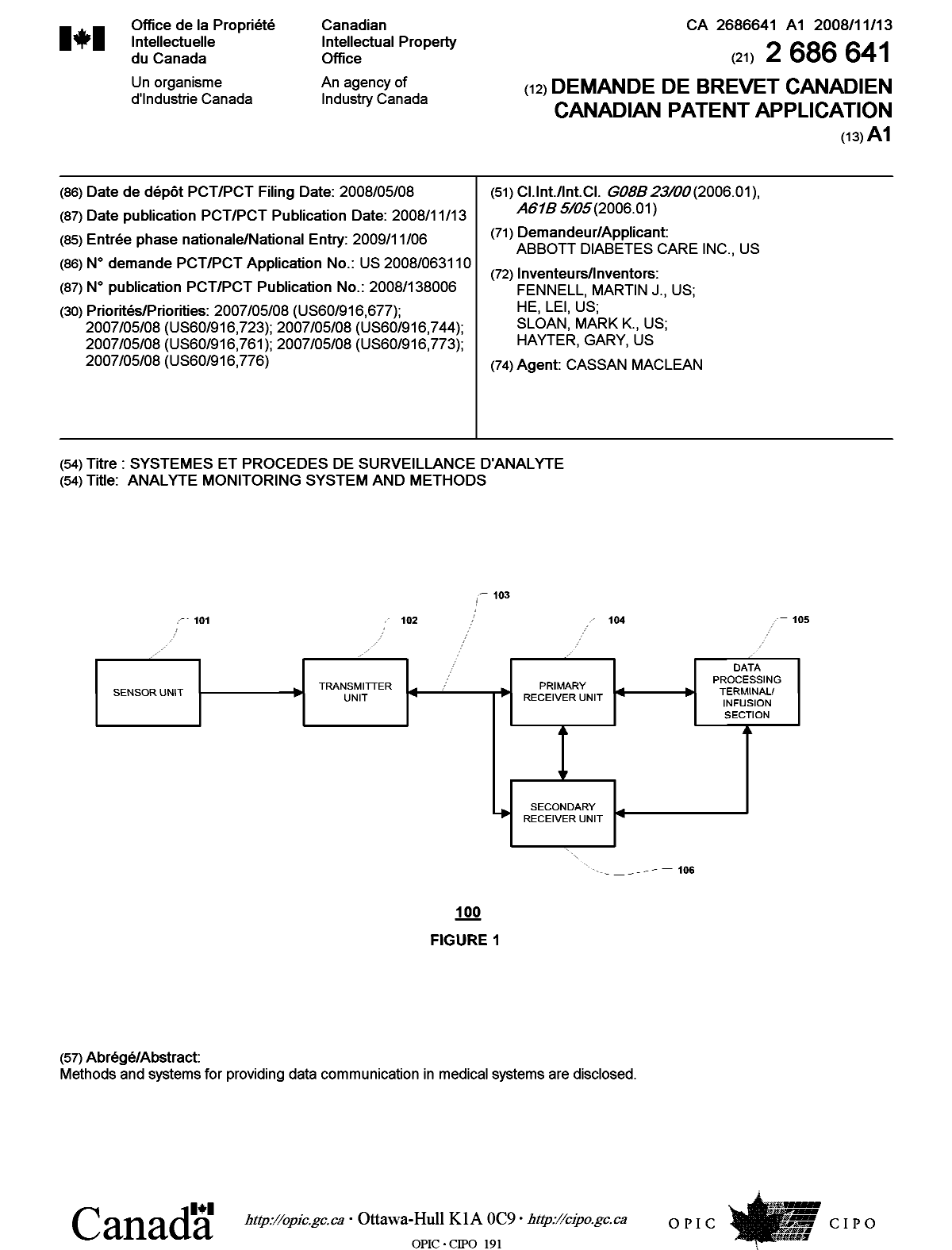 Document de brevet canadien 2686641. Page couverture 20100111. Image 1 de 1