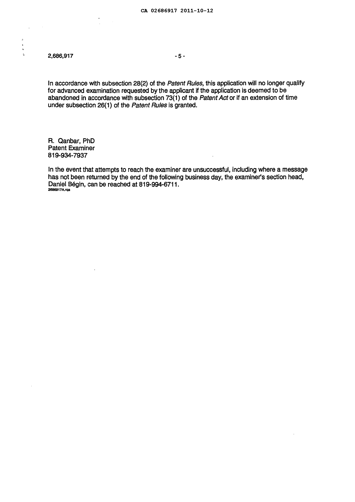 Canadian Patent Document 2686917. Prosecution-Amendment 20101212. Image 26 of 26