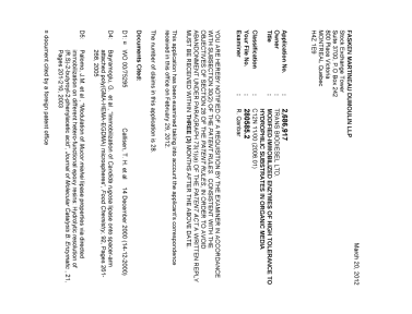 Document de brevet canadien 2686917. Poursuite-Amendment 20120320. Image 1 de 6