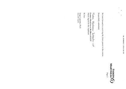 Document de brevet canadien 2686917. Correspondance 20121209. Image 2 de 2