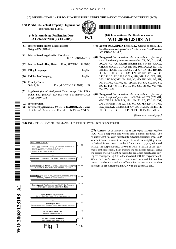 Document de brevet canadien 2687256. Abrégé 20091112. Image 1 de 2