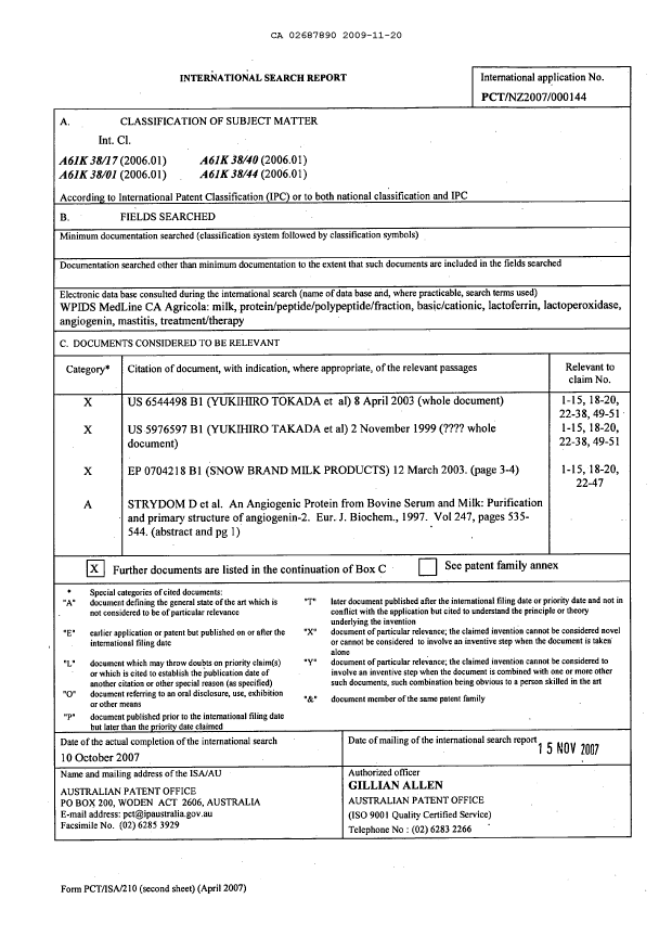 Document de brevet canadien 2687890. PCT 20091120. Image 2 de 13