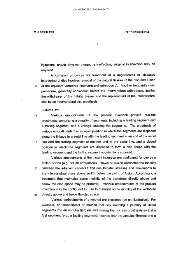 Canadian Patent Document 2690550. Description 20081207. Image 2 of 29