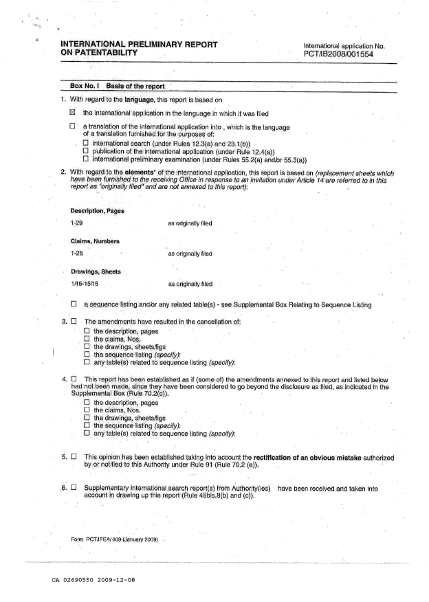 Document de brevet canadien 2690550. PCT 20081208. Image 2 de 6