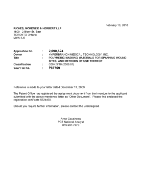 Canadian Patent Document 2690624. Correspondence 20100219. Image 1 of 1