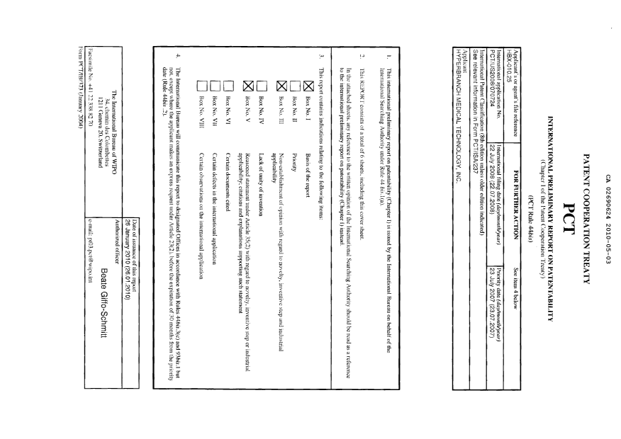 Canadian Patent Document 2690624. PCT 20100503. Image 1 of 6
