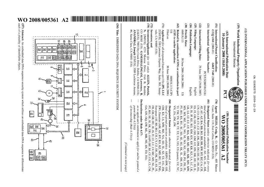 Document de brevet canadien 2692575. Abrégé 20091229. Image 1 de 2