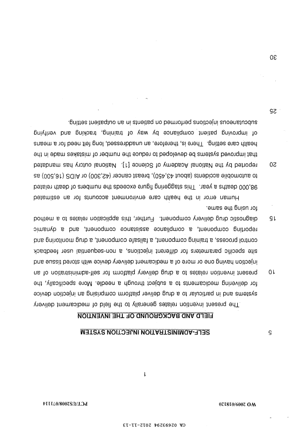 Canadian Patent Document 2693294. Description 20121113. Image 1 of 41