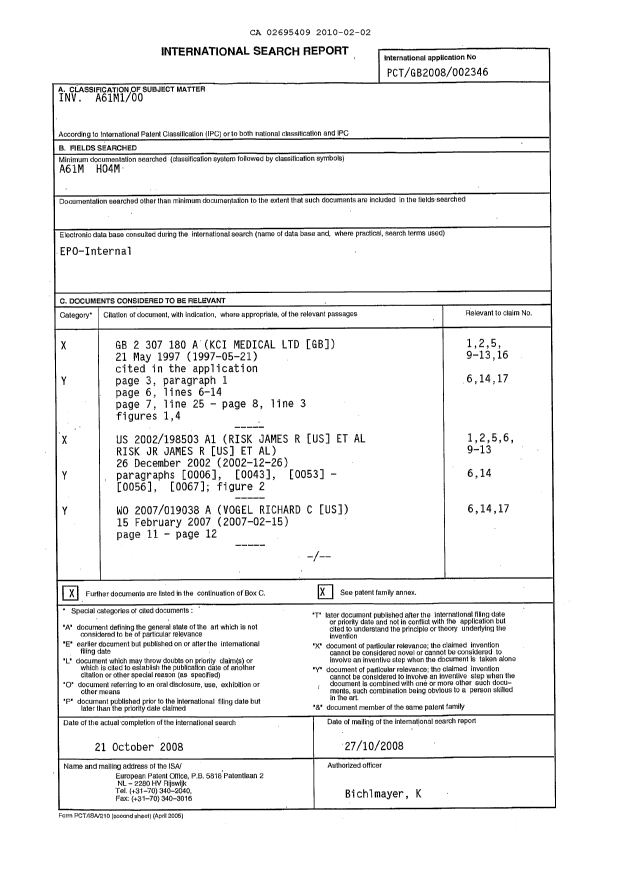 Document de brevet canadien 2695409. PCT 20091202. Image 2 de 8